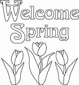 Coloring Pages Spring Welcome sketch template