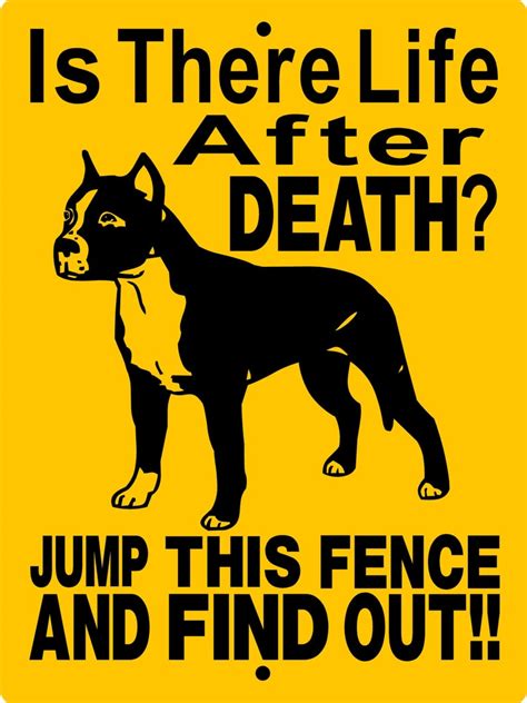 pitbull dog sign  aluminum ladpb etsy