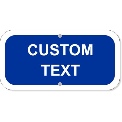 custom text add  aluminum sign blue    customsignscom