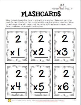 multiplication flashcards  charts    printable answers  backs