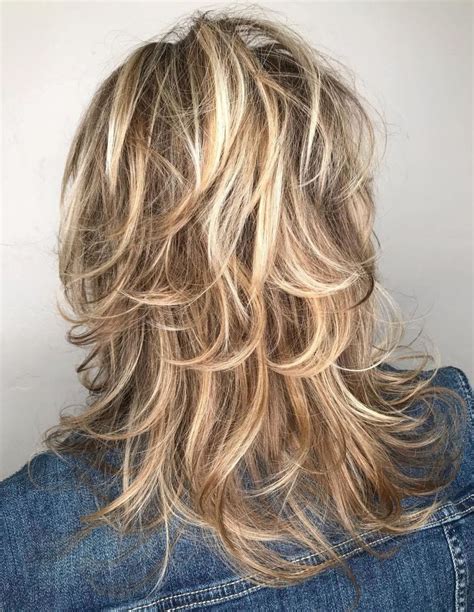 Bronde Shaggy Hairstyle With Feathered Layers Long Shag Hairstyles
