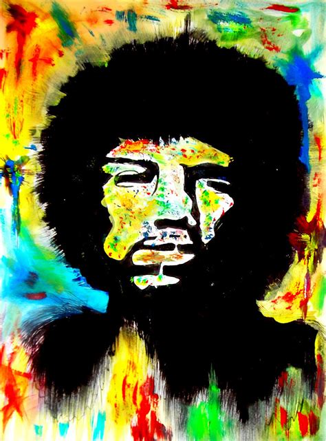 Psychedelic Jimi Hendrix Portrait By Artemisophile On Deviantart