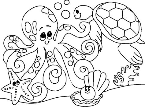 printable ocean animals coloring pages  print color craft