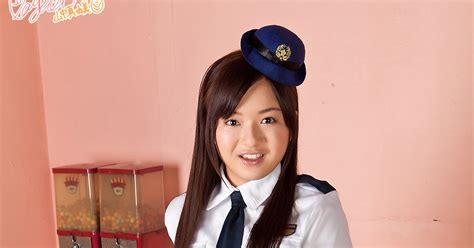 Mayumi Yamanaka Japanese Cute Idol Sexy Flight Attendant Uniform