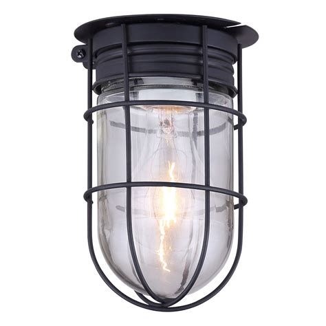 canarm blcwg jb outdoor caged light barn ceiling exterior wall  weather  cage black