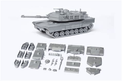 abrams tank detailed model kit  model  printable cgtrader