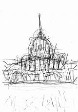Drawing Cathedral St Paul Arm Antonio Getdrawings Skyline San Extended sketch template