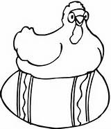 Chicken Egg Coloring Pages Supercoloring Clipart Easter sketch template