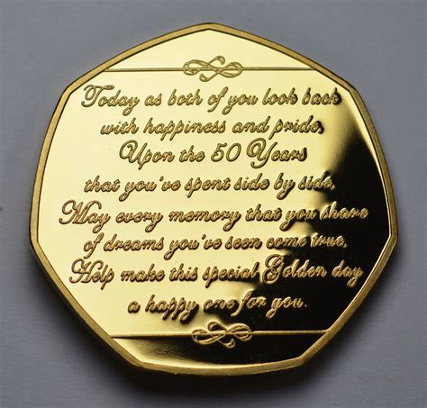 golden wedding anniversary ct gold commemorative  etsy ireland