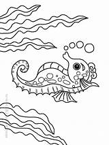 Seahorse Monster Albanysinsanity sketch template