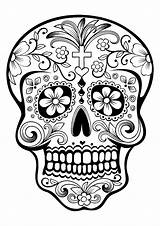 Muertos Los Dead Coloring El Dia Pages Drawings Catrina Skeleton Skull Drawing Día Skulls Coloriage Color Colorier Mort Sugar Printable sketch template