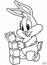 Coloring Baby Bunny Looney Bugs Tunes Pages Printable Skip Main sketch template