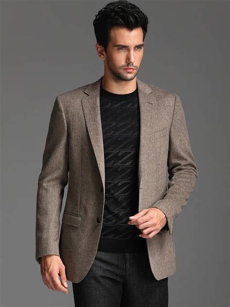 mens clothing ez modern elegant business casual cashmere silk blending high quality suit