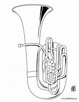 Tuba Ausmalbilder Instrumente Colorir Drawing Musicals Ausmalen Trombeta Tenorhorn Hellokids Musicais Egli Malvorlage sketch template