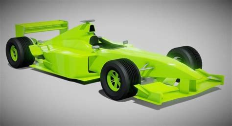 racing car green color   model dae opendmodel