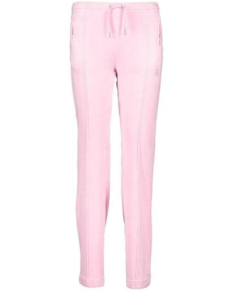 juicy couture tina velour diamante track pants in pink lyst