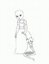Coloring Doll Creepy Pages Popular sketch template