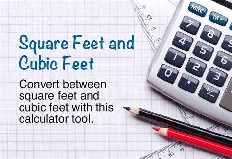 square feet tofrom cubic feet calculator