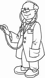 Doctor Coloring Doctors Colouring Kid Clipart Drawings Cliparts Community Hospital Simple Patients sketch template