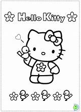 Dinokids Coloring Kitty Hello Close sketch template