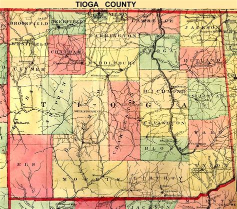 tioga county pennsylvania maps  gazetteers