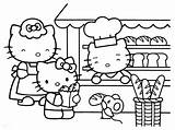Kitty Coloring Hello Pages Printable Sanrio Coloriage Print Sheets Kids Para Color Thema Bakker Drawing Colouring Christmas Bread Colorir Printables sketch template