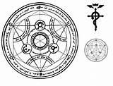 Alchemist Fullmetal Transmutation Circle Alchemy Brotherhood Symbols Brushes Tattoo Symbol Tattoos Magic Occult Metal Deviantart sketch template