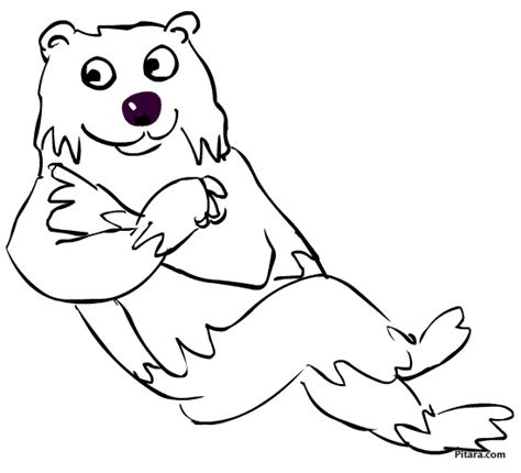 bear coloring page pitara kids network