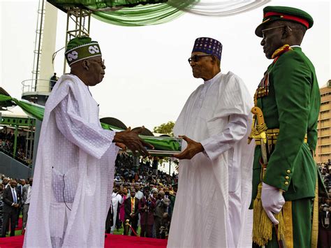 nigeria swears  bola tinubu  president npr