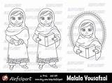 Malala Colorir Yousafzai sketch template