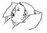 Coloring Baby Pages Yawning He Sleepy Because Printable Educative Kids sketch template