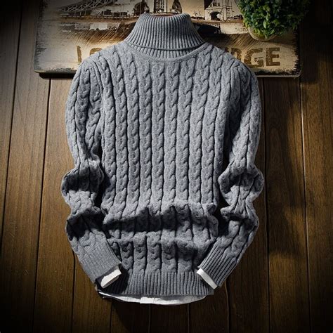 nieuwe mode heren coltrui dikke warme mannelijke winter truien man