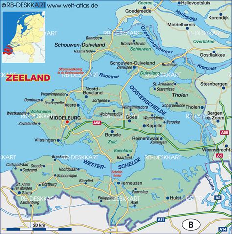 map  zeeland state section  netherlands welt atlasde