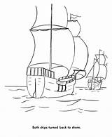 Coloring Pages Mayflower Pilgrims Thanksgiving Drawing Story Port Pilgrim Ship First Speedwell Return History Getdrawings Sheets Came Printables Drawings Go sketch template