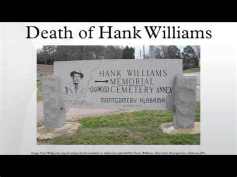 death  hank williams youtube