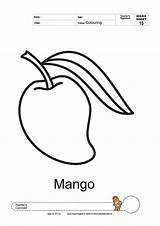 Mango Coloring Pages Worksheets Colouring Clipart Sketch Line Popular Thick Library Comments Coloringhome sketch template