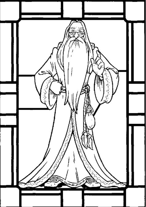 dumbledore harry potters profesor coloring pages