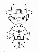Coloring Pages Printable Pilgrim Thanksgiving Boy Sheet Holidays Colouring Ads Google sketch template