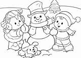 Coloring Winter Pages Getdrawings Kindergarten sketch template