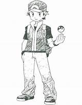 Pokemon Coloring Trainer Pages Red Drawing Fire Games Getdrawings Getcolorings Printable Print sketch template