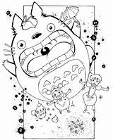 Totoro Ghibli Colouring Pauletpaula Colorear Paula Crate Cenital Galery Fácil Doghousemusic sketch template
