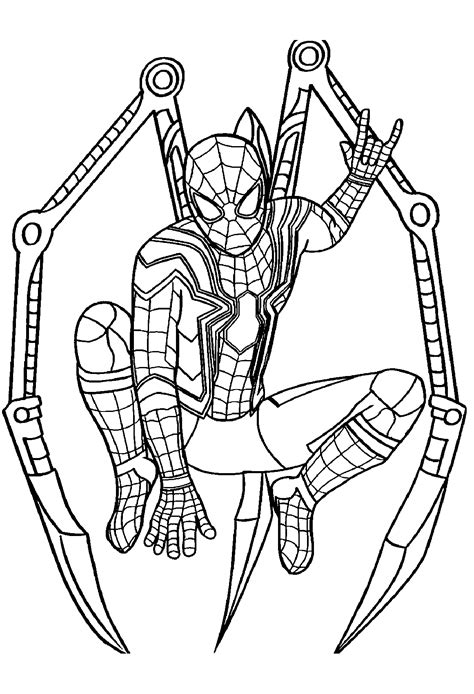 iron spider coloring pages  spiderman coloring pages