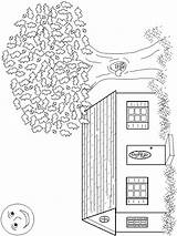 Coloring Pages 1house Household sketch template