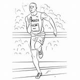 Bolt Usain Owens Jesse Kleurplaten Colorear Bekende Kleurplaat Topsporter Sprinter Jamaicaanse Atletismo sketch template