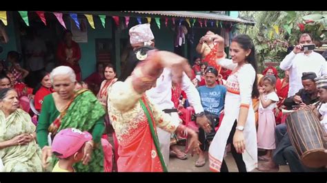 नयाँ बेहुला बेहुलीको बाजा नाच बाग्लुङ कालीका nepali panche baja dance
