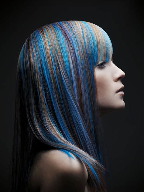 pin   schro  blue hair blue hair highlights brown hair blue