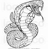 Snake Coloring Pages Viper Cobra Snakes Drawing Printable King Adults Evil Reptiles Print Kids Tattoo Colouring Color Adult Fish Realistic sketch template