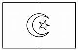 Bendera Mewarnai Sketsa Kumpulan Tk Marimewarnai Putih Merah Aljazair Diwarnai Warnai Paud sketch template