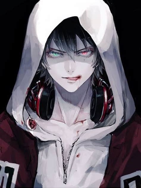 bad boy  anime attractive blood dark humans  night