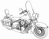 Harley Coloring Fatboy Davidson sketch template